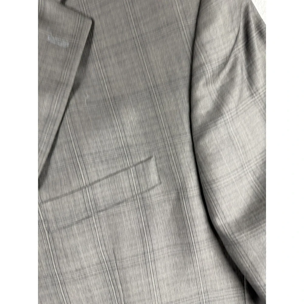 Jack Victor Exclusive Collection Blazer Mens 42L Gray Plaid Wool Canada